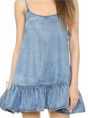 One X OneTeaspoon Babydoll Denim Ruffle dress